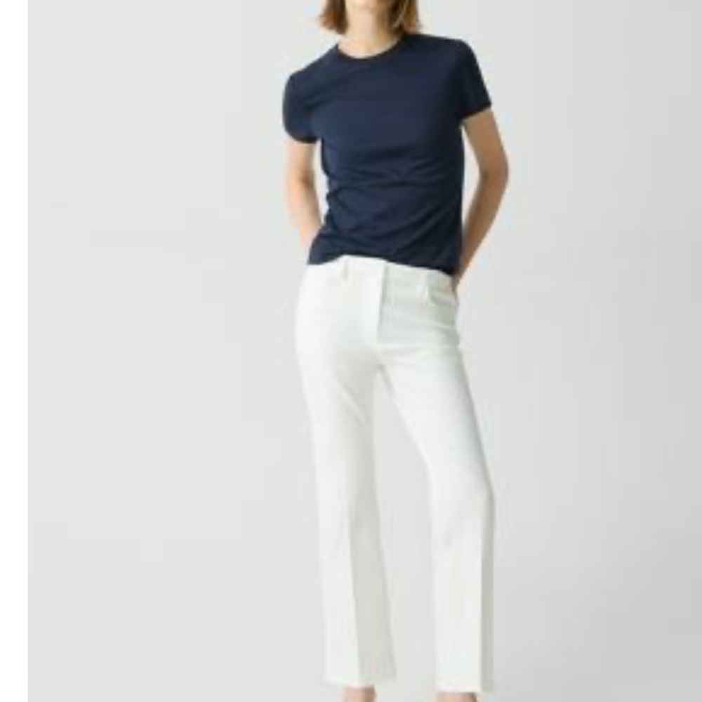 Theory white pocket kick pant